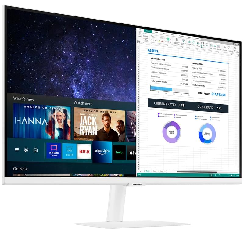 Монитор 27 Samsung Smart LS27AM501NIXCI 1920x1080 16:9 VA 60ГЦ (2HDMI) White - фото #2, Technodom.kz