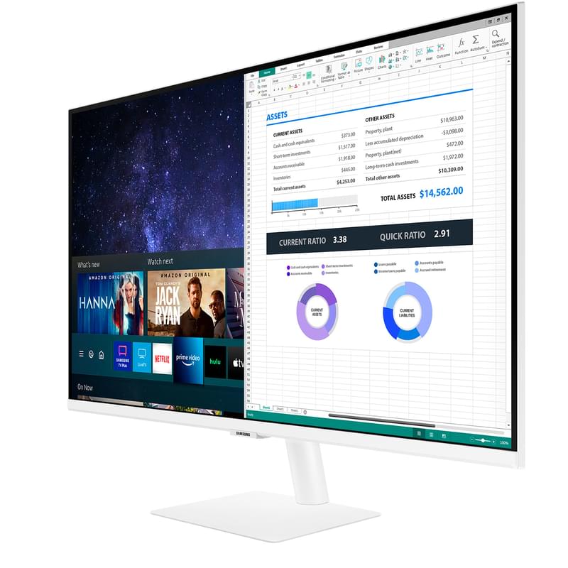 Монитор 32 Samsung Smart LS32AM501NIXCI 1920x1080 16:9 VA 60ГЦ (2HDMI) White - фото #1, Technodom.kz