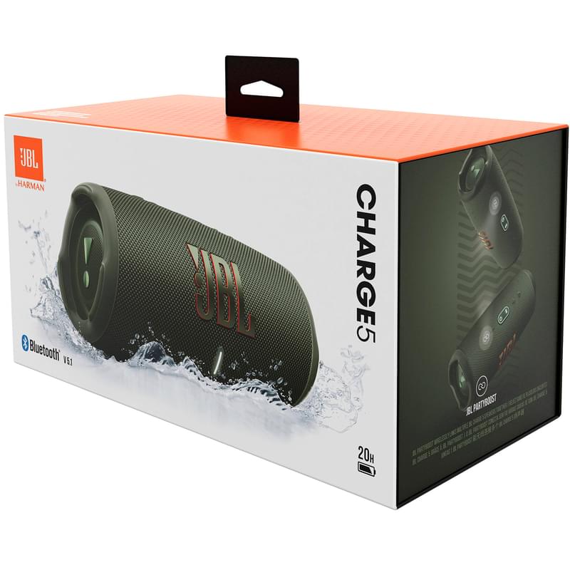 Колонки Bluetooth JBL Charge 5, Green (JBLCHARGE5GRN) - фото #7, Technodom.kz