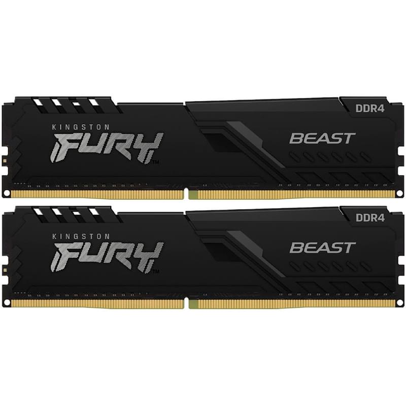 Оперативная память DDR4 DIMM 16GB(8GB*2)/3200MHz Kingston FURY Beast (KF432C16BBK2/16) - фото #0, Technodom.kz