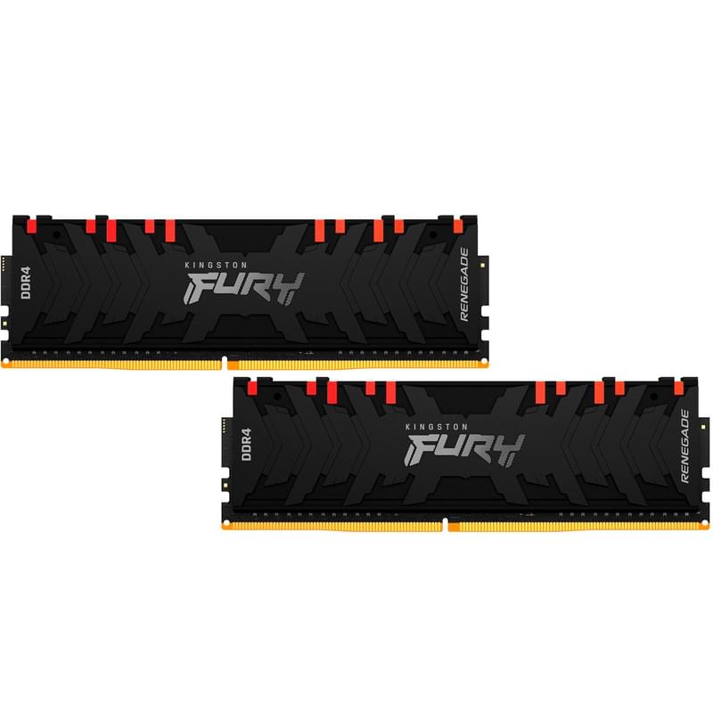 Оперативная память DDR4 DIMM 16GB(8GB*2)/3200MHz Kingston FURY Renegade RGB (KF432C16RBAK2/16) - фото #0, Technodom.kz