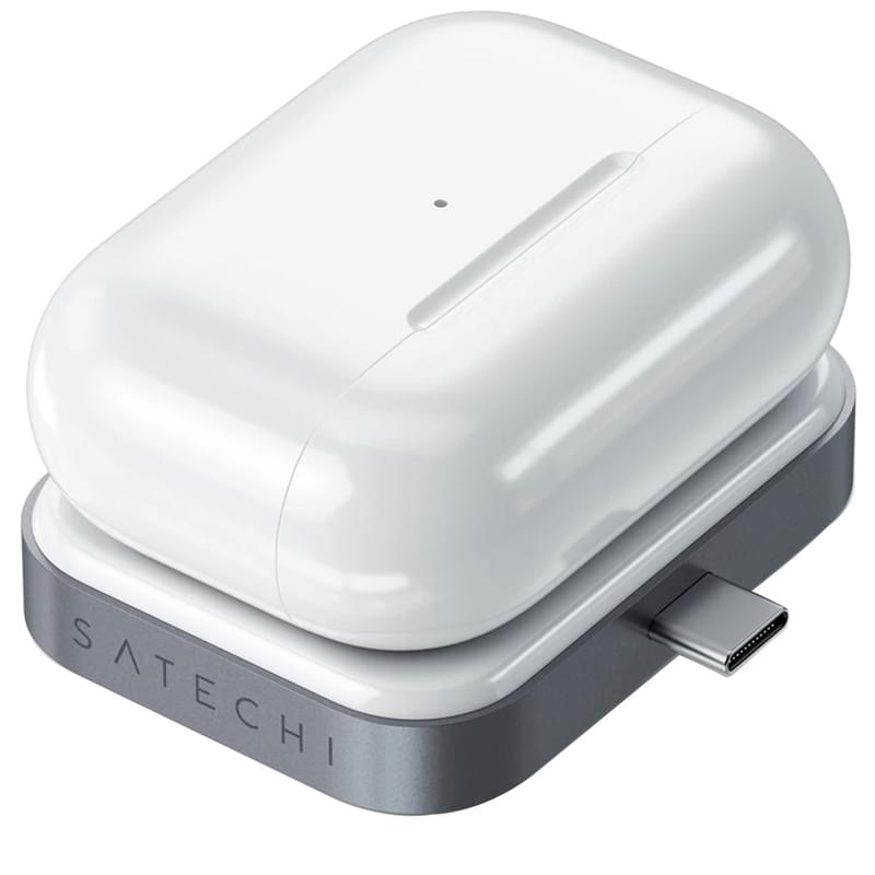 Беспроводное зарядное устройство Satechi, Wireless Charging Dock for AirPods, Space Grey (ST-TCWCDM) - фото #2, Technodom.kz