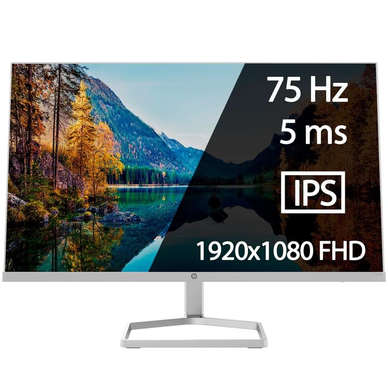 Монитор 23.8" HP M24fw 2D9K1AA 1920x1080 16:9 IPS 75ГЦ (HDMI+VGA) White - фото #0, Technodom.kz