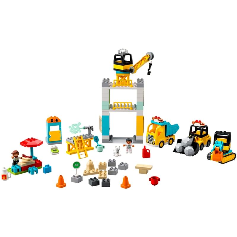 Конструктор LEGO DUPLO Башенный кран на стройке 10933 - фото #2, Technodom.kz