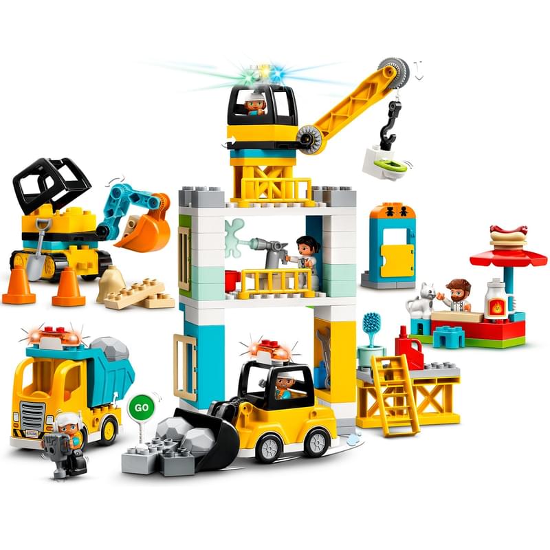 Конструктор LEGO DUPLO Башенный кран на стройке 10933 - фото #4, Technodom.kz