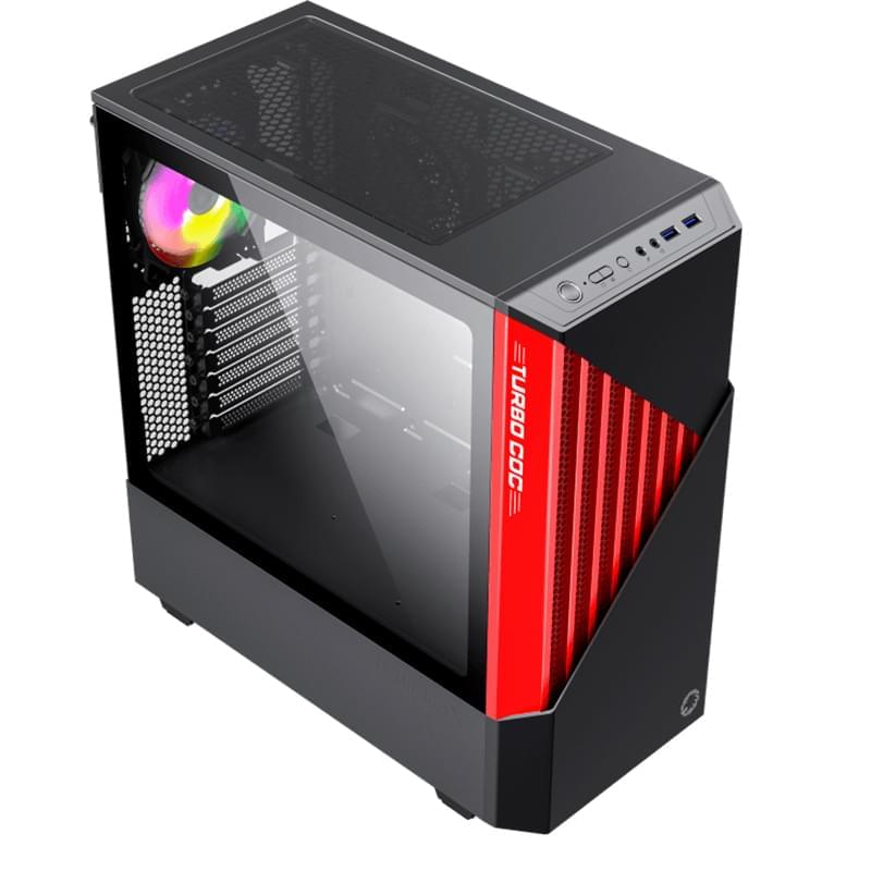 ПК корпус Gamemax Contac COC BR MidTower, window, Black E-ATX (Contac COC BR) - фото #4, Technodom.kz