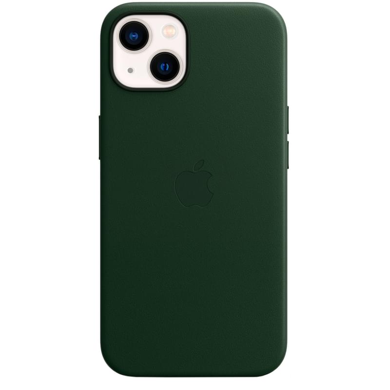 Чехол для iPhone 13, Leather Case with MagSafe, Sequoia Green (MM173ZM/A) - фото #0, Technodom.kz