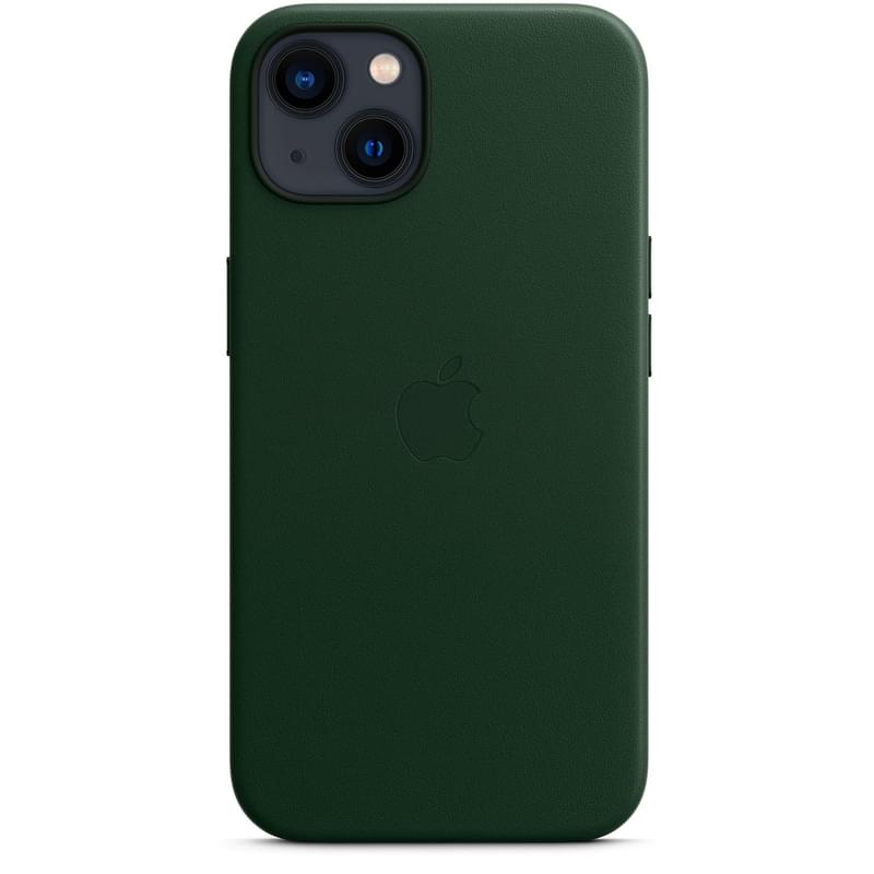 Чехол для iPhone 13, Leather Case with MagSafe, Sequoia Green (MM173ZM/A) - фото #1, Technodom.kz