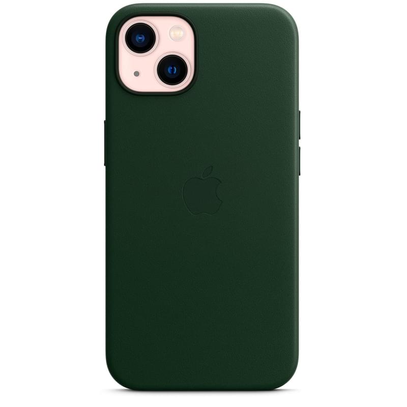 Чехол для iPhone 13, Leather Case with MagSafe, Sequoia Green (MM173ZM/A) - фото #3, Technodom.kz