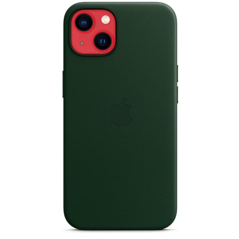 Чехол для iPhone 13, Leather Case with MagSafe, Sequoia Green (MM173ZM/A) - фото #4, Technodom.kz