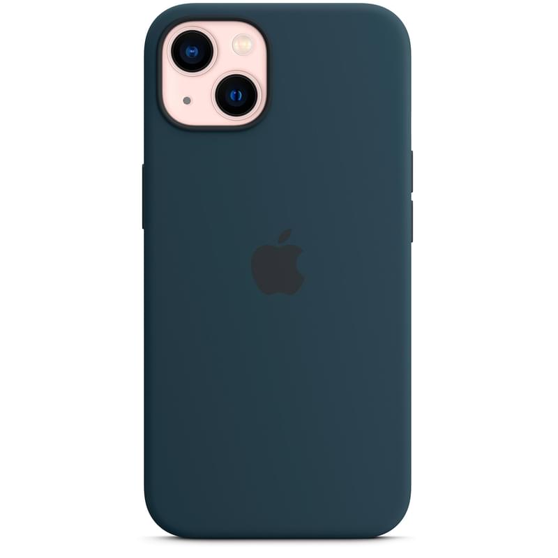 Чехол для iPhone 13, Silicone Case with MagSafe, Abyss Blue (MM293ZM/A) - фото #3, Technodom.kz