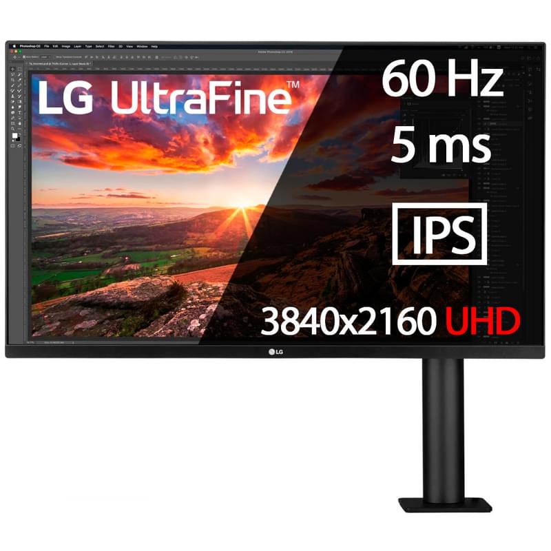 Монитор 31.5" LG 32UN880-B 3840x2160 16:9 IPS 60ГЦ (2HDMI+DP+Type-C) Black - фото #0, Technodom.kz