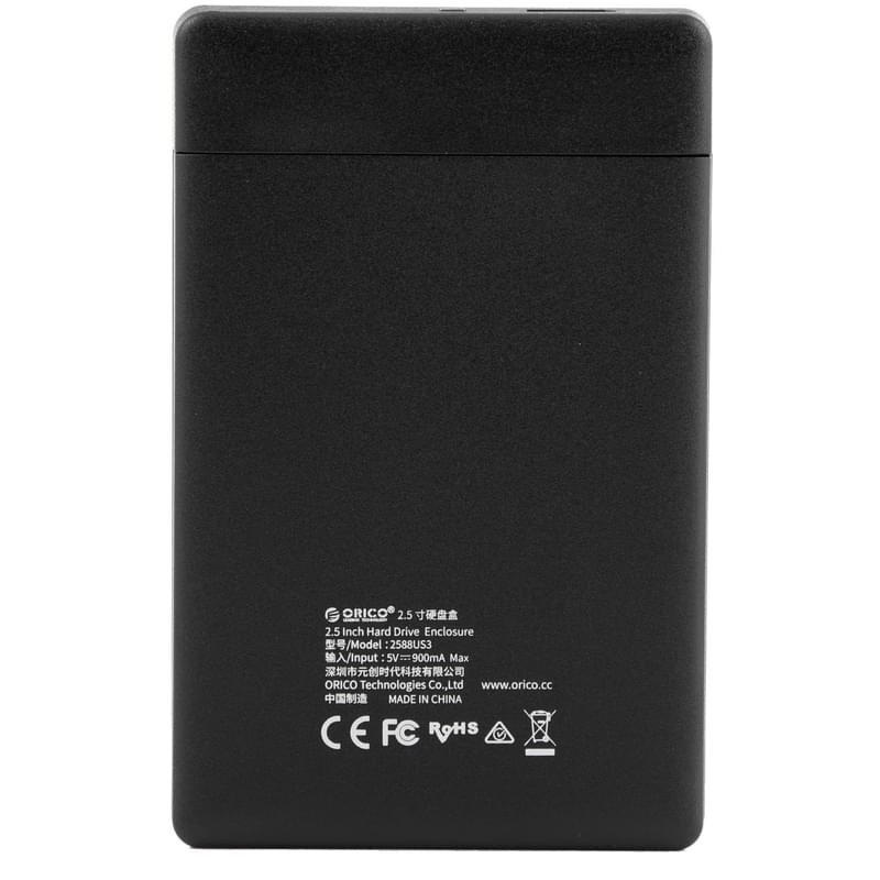 2.5" HDD/SSD USB 3.0 арналған ORICO сыртқы боксы Black (2588US3-V1-BK-EP) - фото #2, Technodom.kz