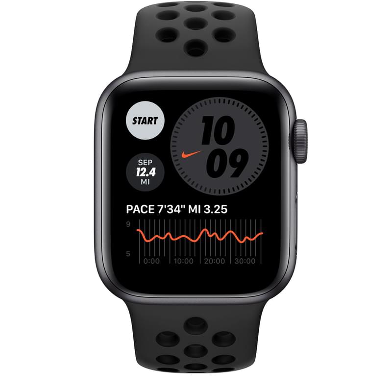 Смарт-часы Apple Watch Nike SE GPS, 40mm Space Gray Aluminium Case with Black Nike Sport Band (MKQ33 - фото #1, Technodom.kz