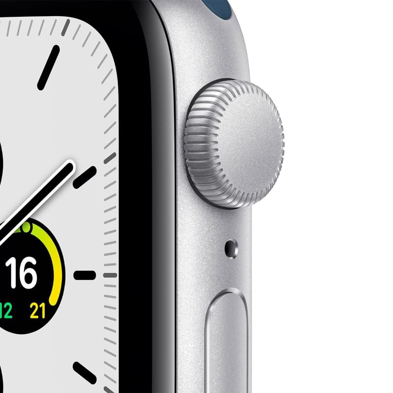 Смарт-часы Apple Watch SE GPS, 40mm Silver Aluminium Case with Abyss Blue Sport Band (MKNY3GK/A) - фото #1, Technodom.kz
