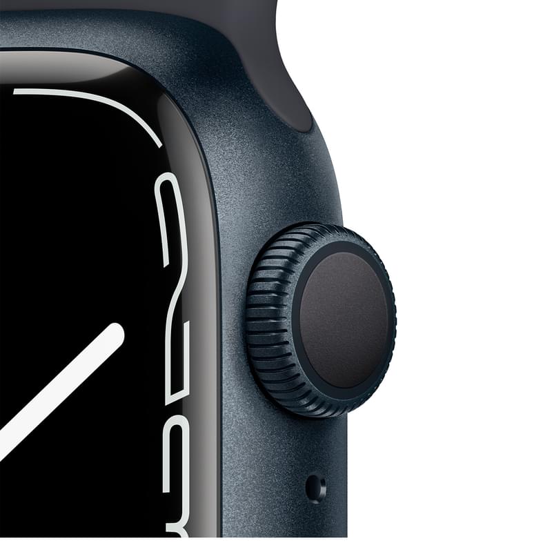 Смарт-часы Apple Watch Series 7 GPS, 41mm Midnight Aluminium Case with Midnight Sport Band - фото #2, Technodom.kz