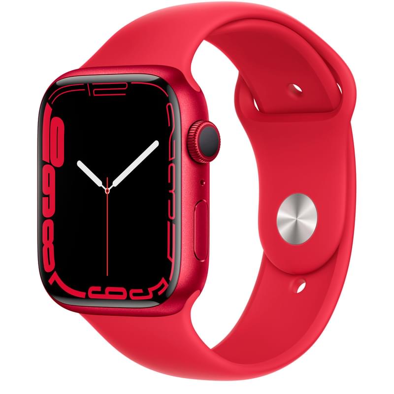 Смарт-часы Apple Watch Series 7 GPS, 45mm (PRODUCT)RED Aluminium Case with (PRODUCT)RED Sport Band - фото #0, Technodom.kz