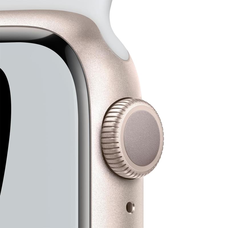 Смарт-часы Apple Watch Nike Series 7 GPS, 41mm Starlight Aluminium Case with Pure Platinum Nike Band - фото #2, Technodom.kz