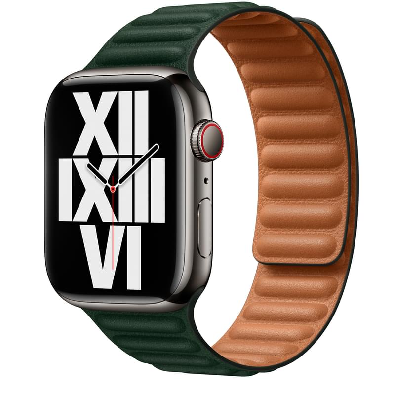 Браслет 45mm Sequoia Green Leather Link M/L (ML803ZM/A) - фото #1, Technodom.kz