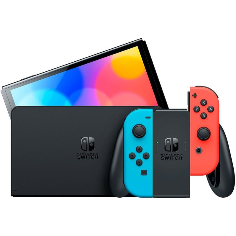 Ойын консолі Nintendo Switch OLED Neon Blue/Neon Red - фото #2, Technodom.kz