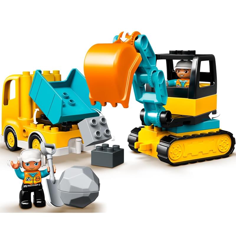 Конструктор LEGO Duplo Грузовик и гусеничный экскаватор (10931) - фото #3, Technodom.kz