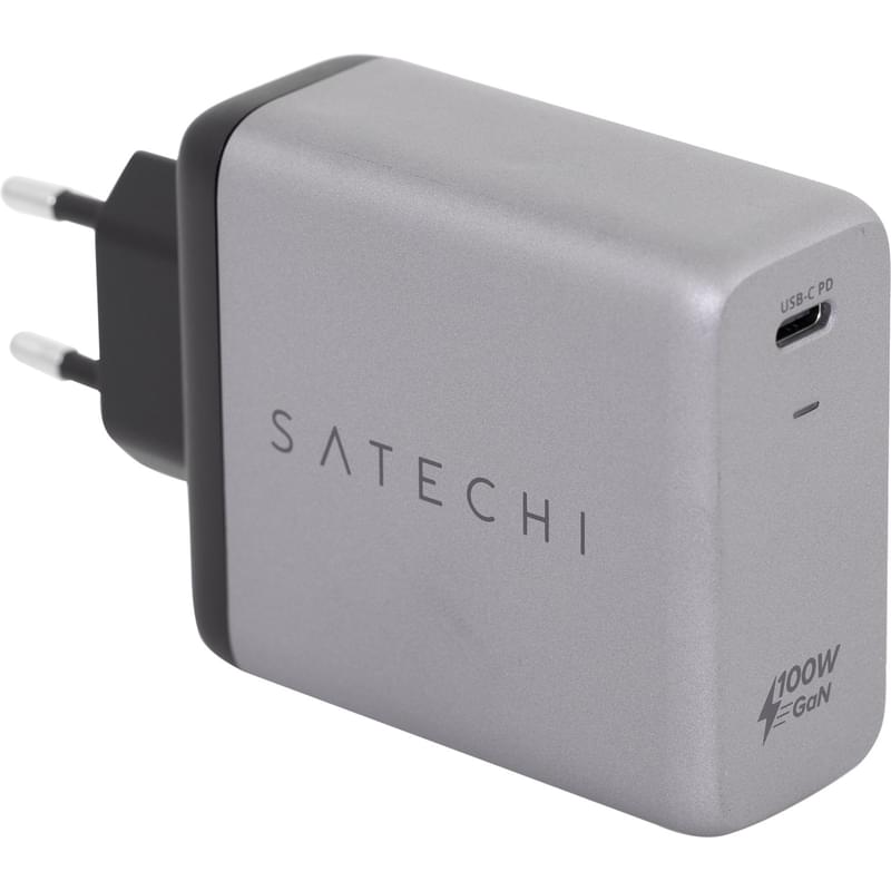 Сетевое зарядное устройство USB-C, Satechi Compact Charger 100W, GaN, Space Grey (ST-UC100WSM-EU) - фото #0, Technodom.kz