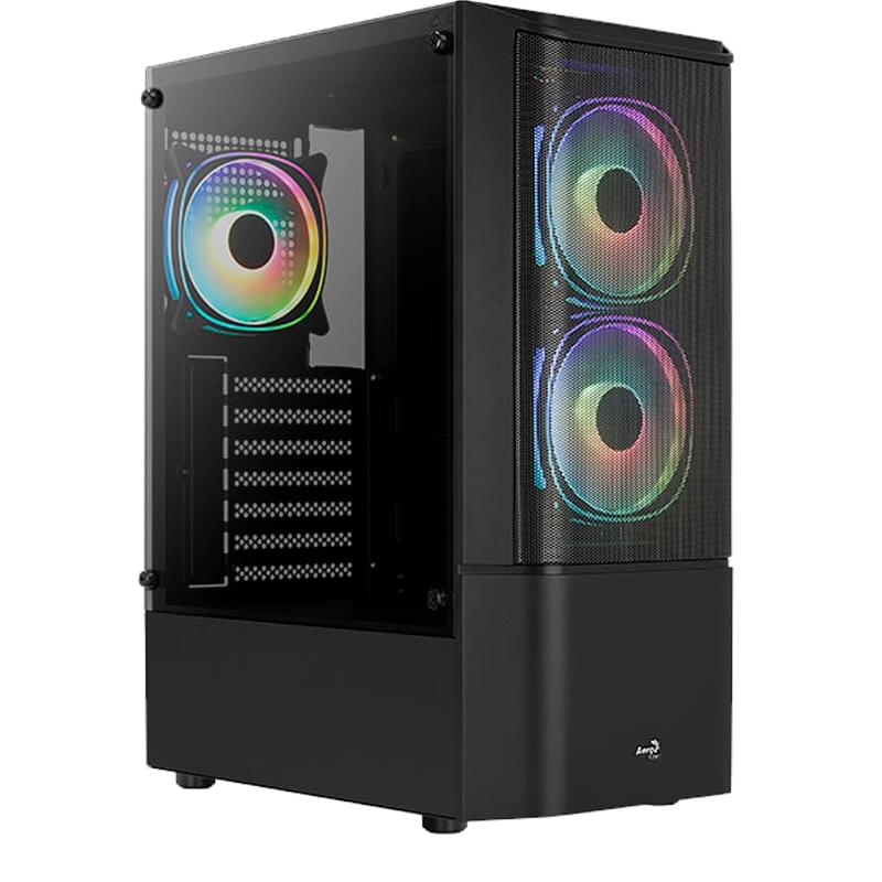 Aerocool Quantum Mesh MidTower кейсі, window, Black ATX (Mesh-G-BK-v3) - фото #0, Technodom.kz