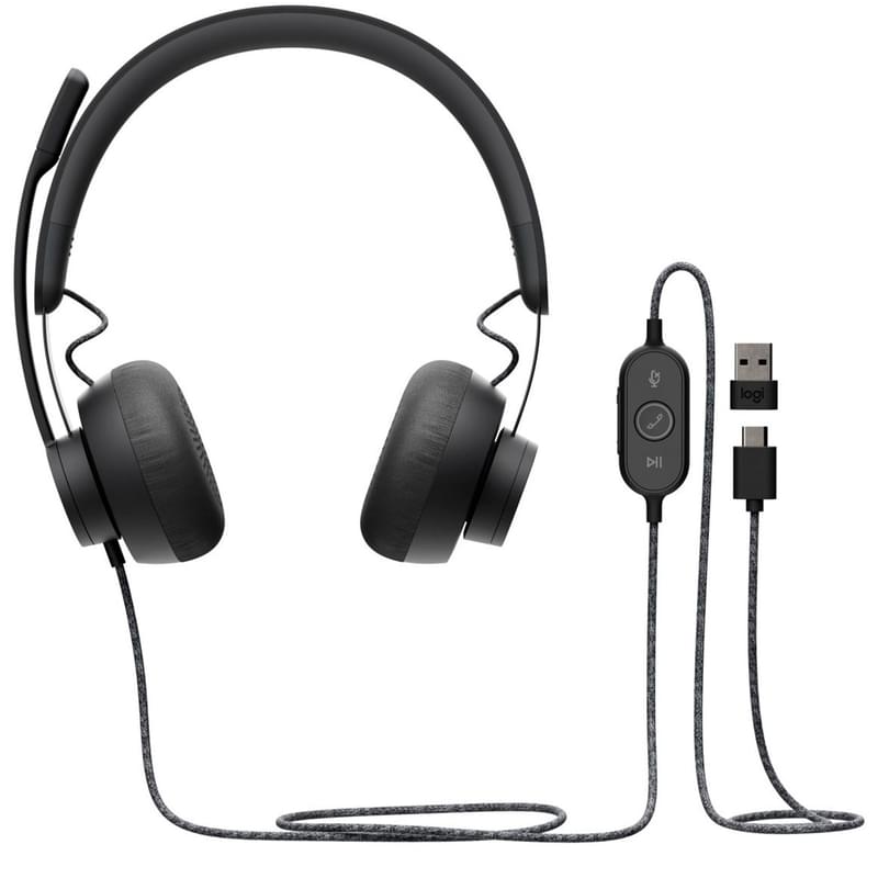 Гарнитура Накладная Logitech UC Zone Wireless, Black (981-000875) - фото #2, Technodom.kz