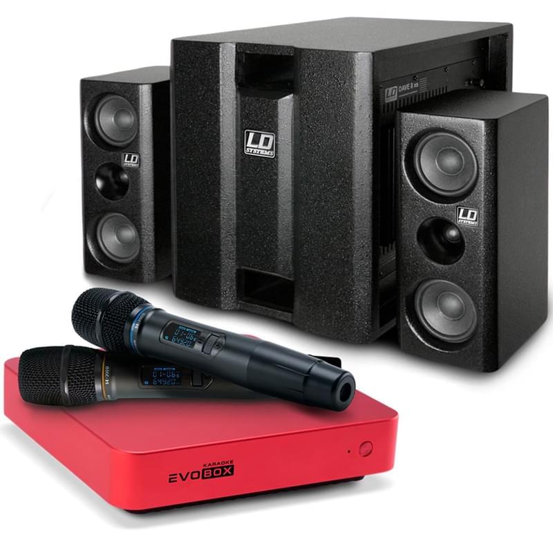 Караоке система Studio Evolution EvoBox Plus + микрофоны SE 200D + LD Systems DAVE 8 XS,комплект - фото #0, Technodom.kz