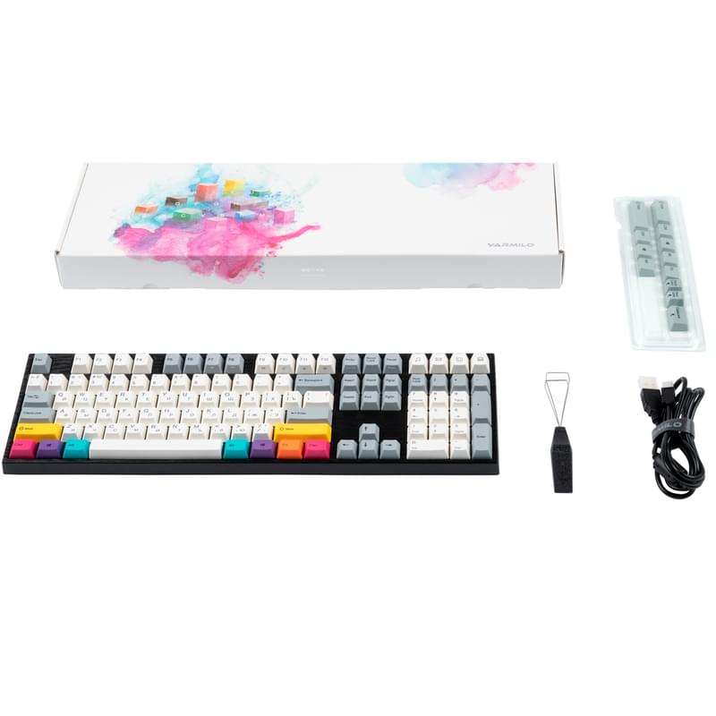 Игровая клавиатура Varmilo MA108M CMYK - EC Daisy V2 (MA108MCU2W/LLK12RB) - фото #7, Technodom.kz Игровая клавиатура Varmilo MA108M CMYK - EC Daisy V2 (MA108MCU2W/LLK12RB) - фото #7, Technodom.kz
