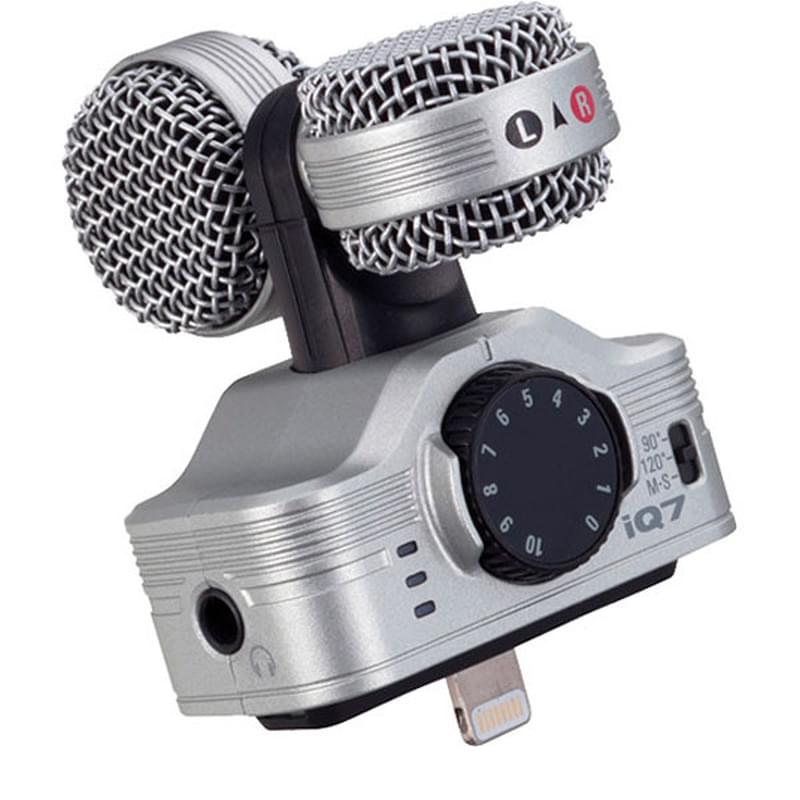 Рекордер портативный Zoom IQ7 iOS-совместимый Mid-Side стереомикрофон охвата поля – 90/120°, Grey - фото #0, Technodom.kz