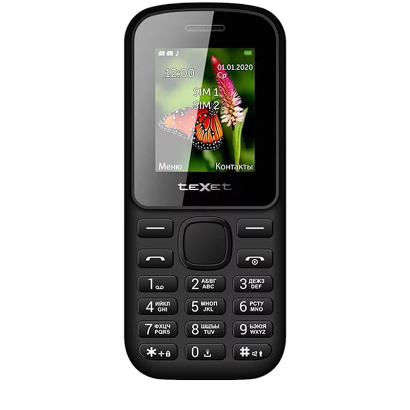 Texet Ұялы телефоны GSM TM-130 BLX-D-1.77-0-0 Black - фото #0, Technodom.kz