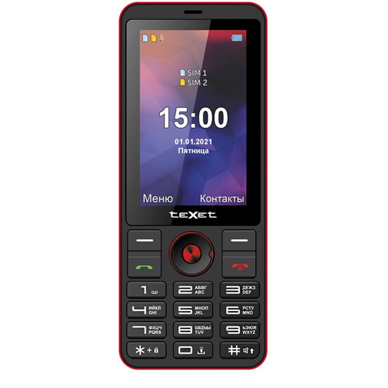 Мобильный телефон Texet TM-321 Black/Red - фото #0, Technodom.kz