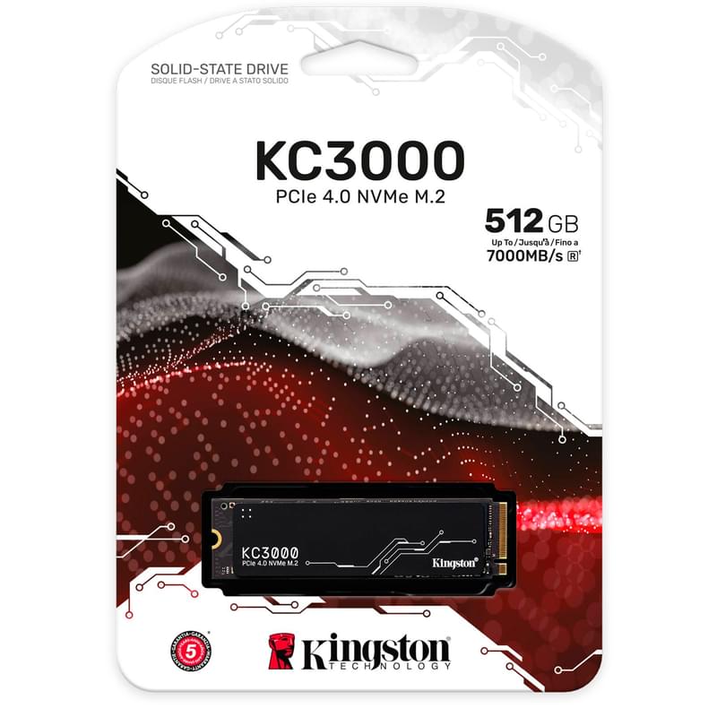 Внутренний SSD M.2 2280 512GB Kingston KC3000 PCIe 4.0 x4 NVMe (SKC3000S/512G) - фото #2, Technodom.kz