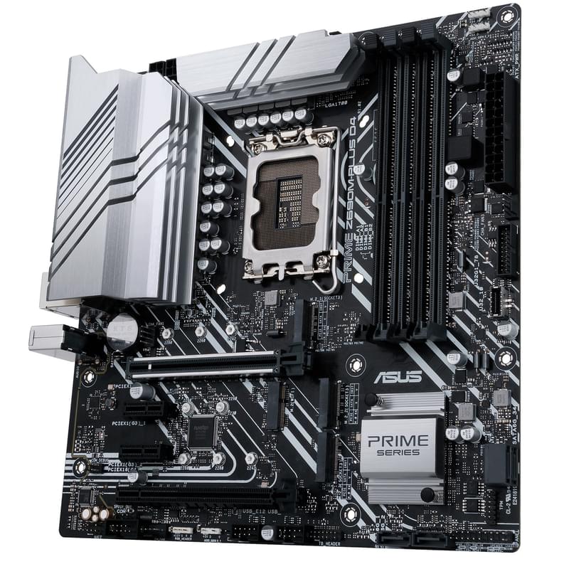 Материнская плата Asus PRIME Z690M-PLUS D4 LGA1700 4DDR4 PCI-E 2x16 2x1 (HDMI+DP) mATX - фото #2, Technodom.kz Материнская плата Asus PRIME Z690M-PLUS D4 LGA1700 4DDR4 PCI-E 2x16 2x1 (HDMI+DP) mATX - фото #2, Technodom.kz