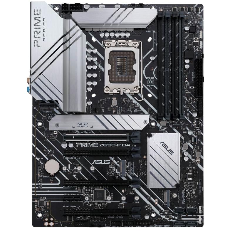 Материнская плата Asus PRIME Z690-P D4 LGA1700 4DDR4 PCI-E 4x16 1x1 (HDMI+DP) ATX - фото #0, Technodom.kz