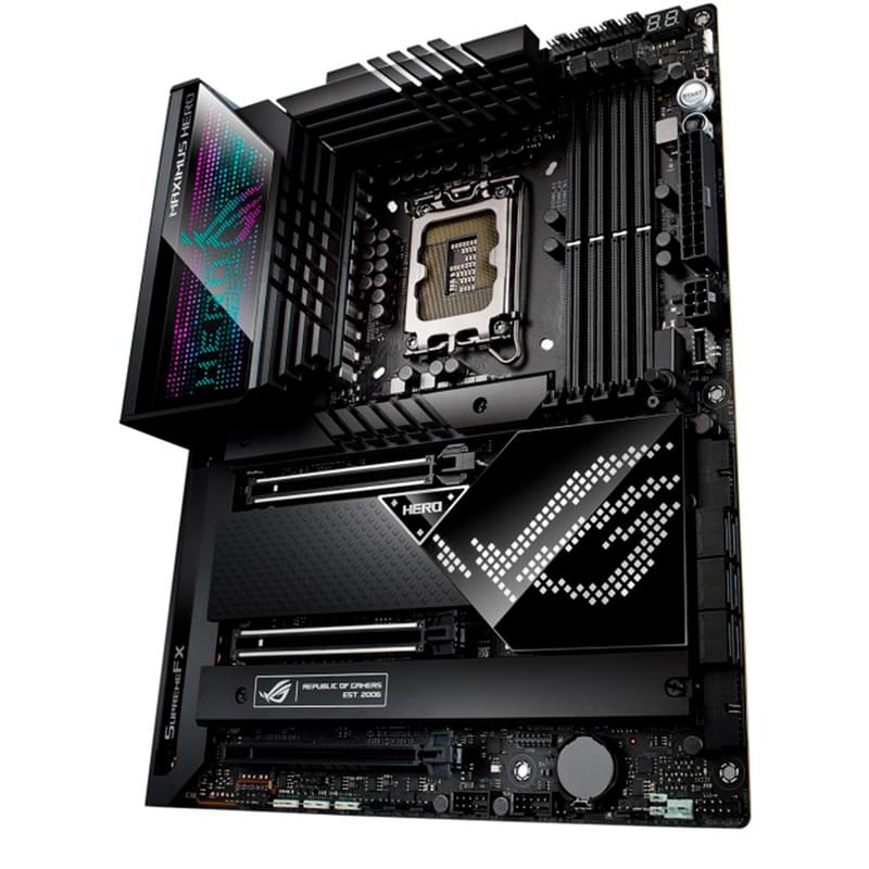 Материнская плата Asus ROG MAXIMUS Z690 HERO LGA1700 4DDR5 PCI-E 3x16 (HDMI+2Type-C) ATX - фото #1, Technodom.kz