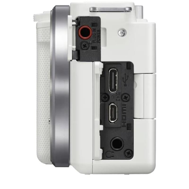 Цифр. Фотоаппарат Sony ZV-E10 для блогинга, White - фото #4, Technodom.kz