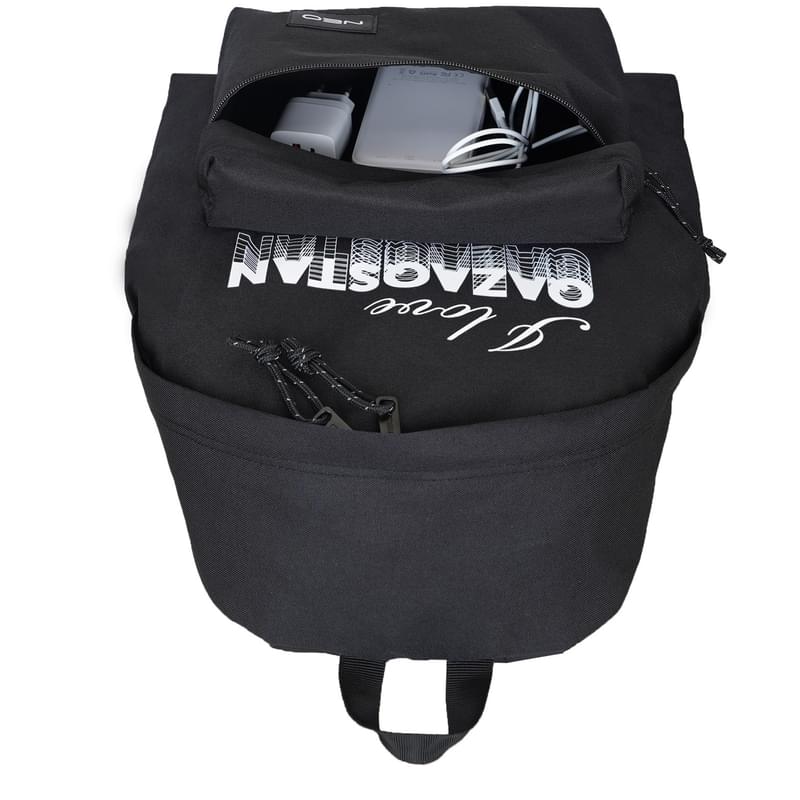 Рюкзак повседневный NEO NEB-063, Black, I Love QZ v2 (NEB-063BP2) - фото #3, Technodom.kz