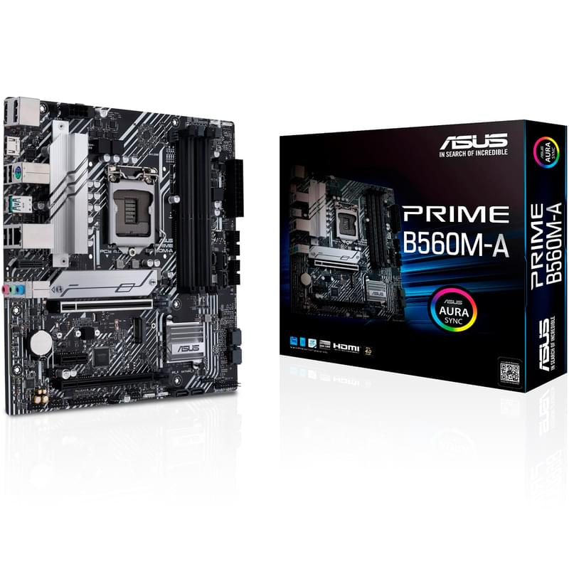 Материнская плата Asus PRIME B560M-A LGA1200 4DDR4 PCI-E 2x16 1x1 (2HDMI+DP) mATX - фото #5, Technodom.kz