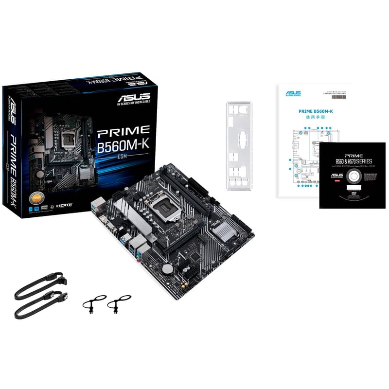 Материнская плата Asus PRIME B560M-K LGA1200 2DDR4 PCI-E 1x16 2x1 (HDMI+VGA) mATX - фото #5, Technodom.kz