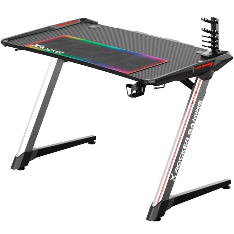 Игровой компьютерный стол XRocker Lynx Ultimate RGB, Black/Gray (516201) - фото #0, Technodom.kz