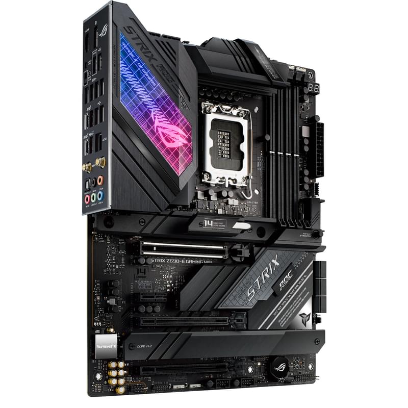 Материнская плата Asus ROG STRIX Z690-E GAMING WIFI LGA1700 4DDR5 PCI-E 3x16 1x1 (HDMI+DP) ATX - фото #1, Technodom.kz