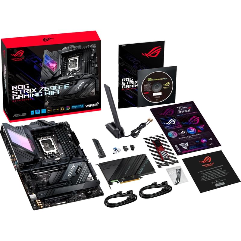 Материнская плата Asus ROG STRIX Z690-E GAMING WIFI LGA1700 4DDR5 PCI-E 3x16 1x1 (HDMI+DP) ATX - фото #11, Technodom.kz