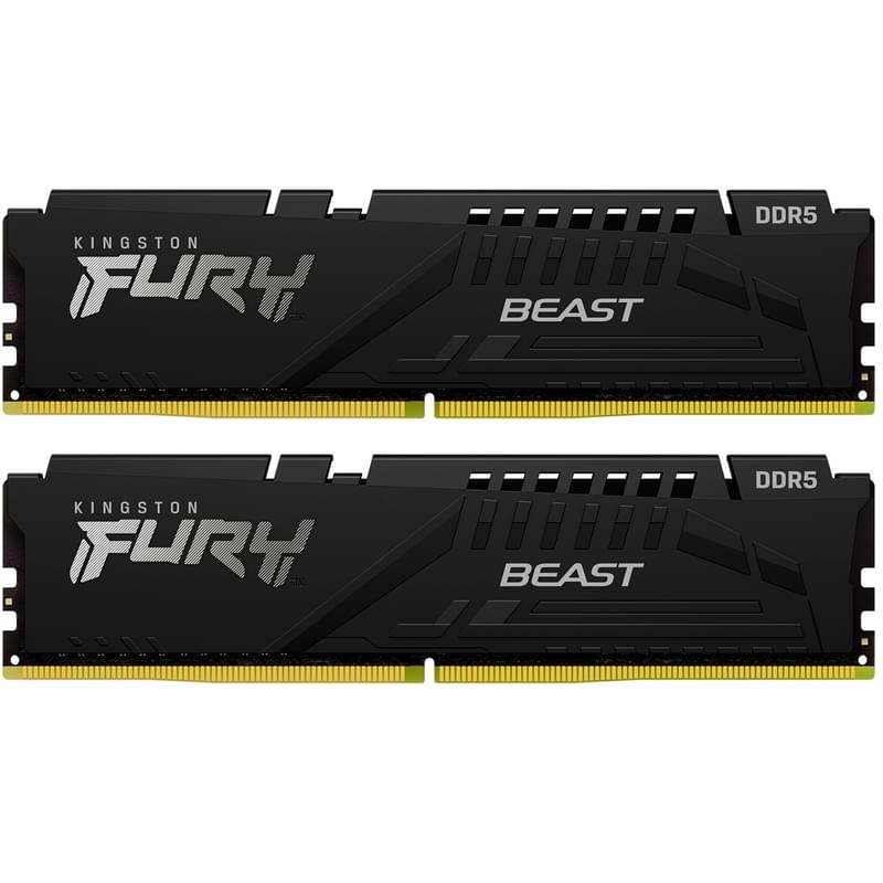 Оперативная память DDR5 DIMM 32GB(16GBx2)/4800MHz Kingston FURY Beast (KF548C38BBK2-32) - фото #0, Technodom.kz