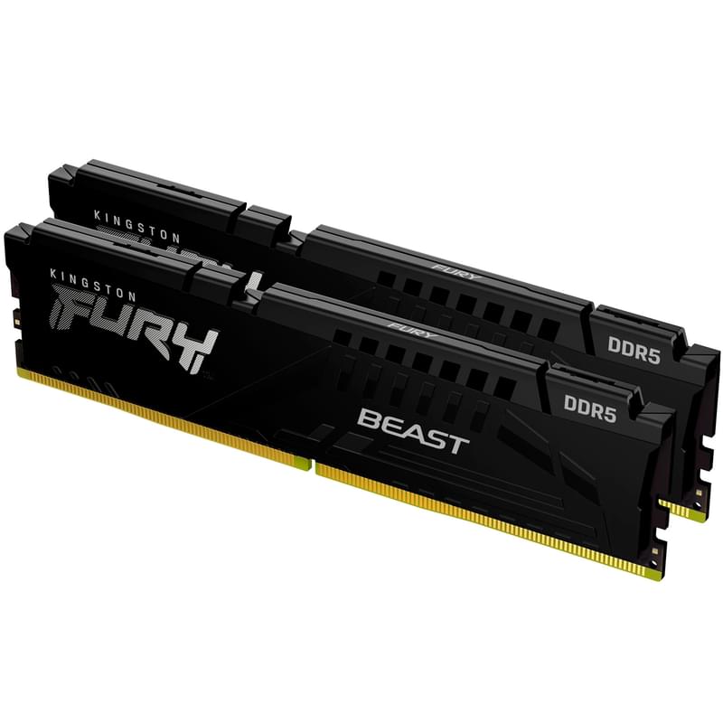 Оперативная память DDR5 DIMM 32GB(16GBx2)/4800MHz Kingston FURY Beast (KF548C38BBK2-32) - фото #1, Technodom.kz