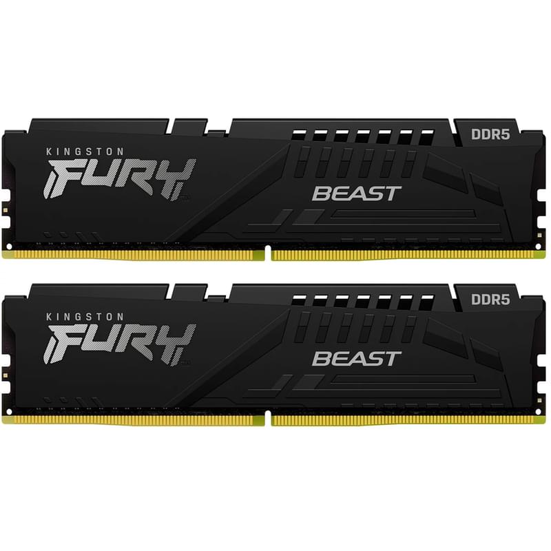 Оперативная память DDR5 DIMM 32GB(16GBx2)/5600MHz Kingston FURY Beast (KF556C40BBK2-32) - фото #0, Technodom.kz