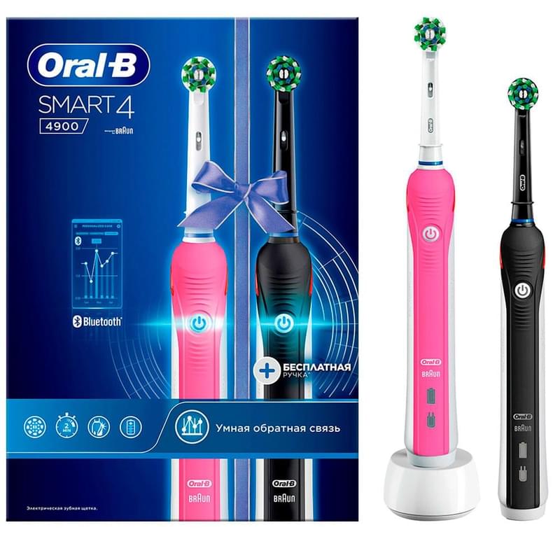 Зубная щетка Oral-B D601.525 Black+Pink - фото #2, Technodom.kz