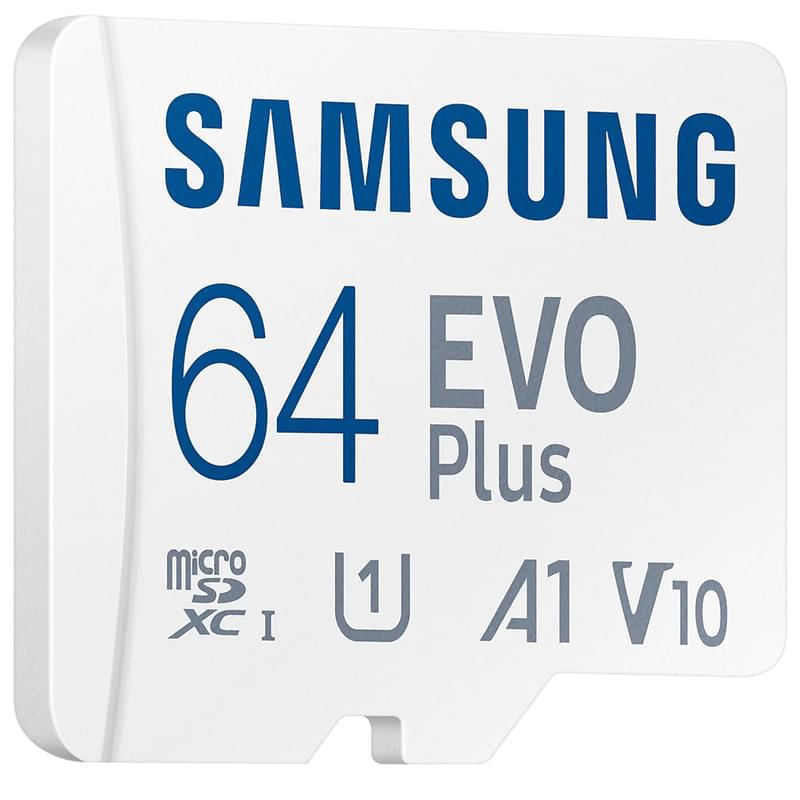 MicroSD 64GB Samsung Evo+ Жады картасы, UHS-I 130MB/s, Class 10 + SD Adapter (MB-MC64KA/RU) - фото #2, Technodom.kz