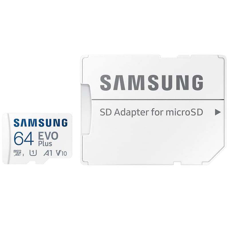 Карта памяти MicroSD 64GB Samsung Evo+, UHS-I 130MB/s, Class 10 + SD Adapter (MB-MC64KA/RU) - фото #5, Technodom.kz